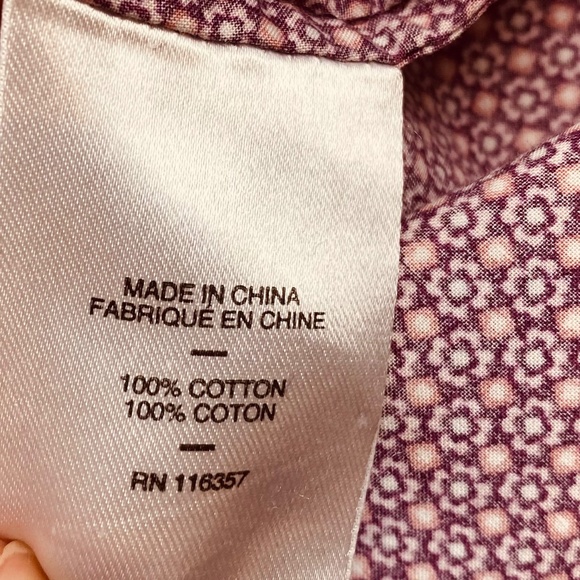 ZACHARY PRELL Geometric Print Short Sleeve 100% Cotton Shirt Size M - Picture 6 of 7